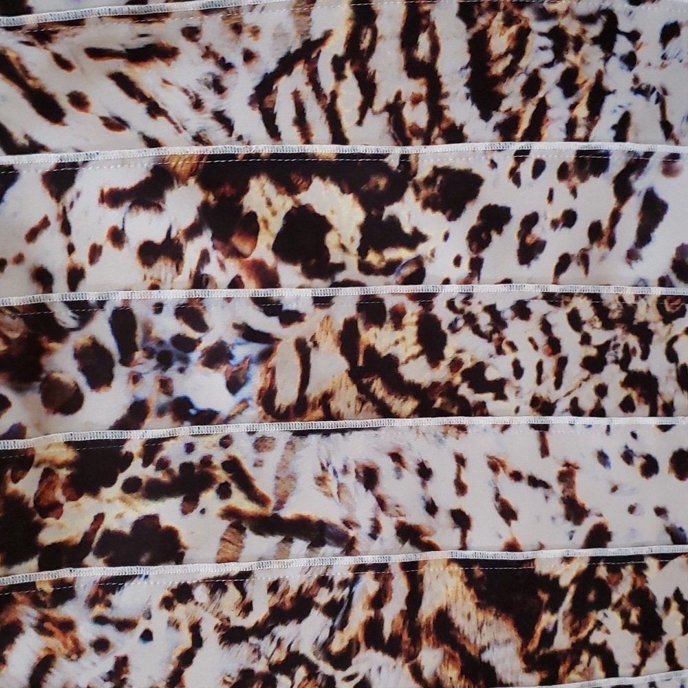 Zara NWT Brown Cream Animal Leopard Print Knit Mini Skirt Size M - Picture 2 of 6
